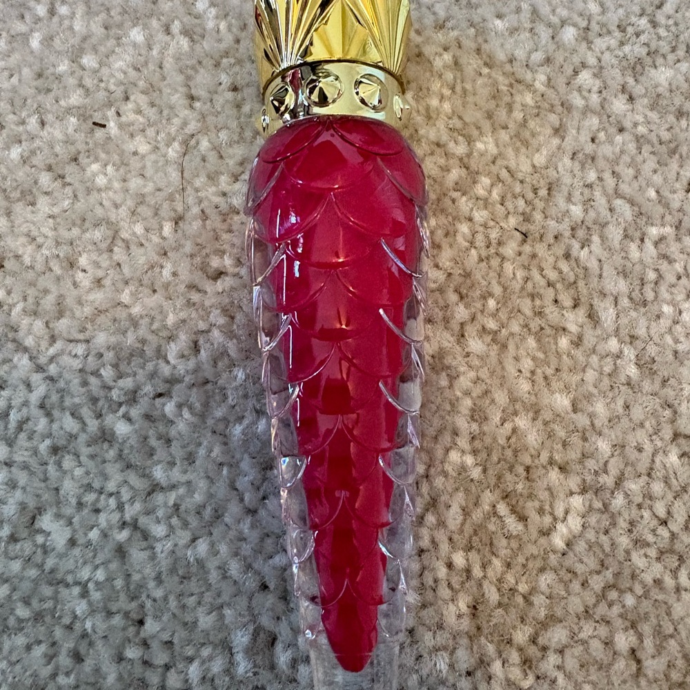 New Christian Louboutin Bright Pink Lip Gloss with Gold Cap - NBO